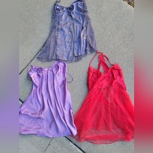 3 Victoria Secret Chemise Nightgowns size small